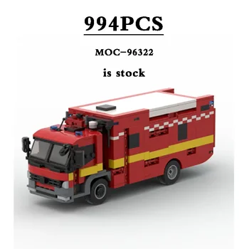 MOC Чемпион скорости MOC-96322 Пожарная бригада LFB-Command Игрушечный строительный блок Модель 994PCS Модель грузовика Подарок на день рождения Рождественский подарок