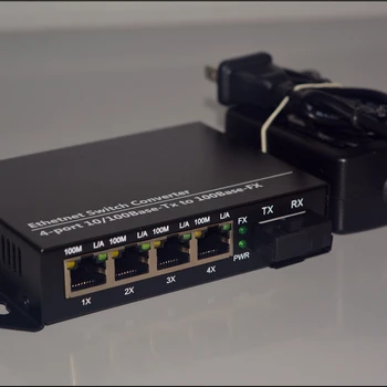 1 Fiber 8 RJ45 Ethernet Gigabit Media Converter с оптоволоконным портом 10/100/1000 Мбит/с