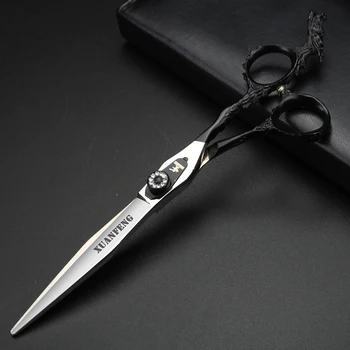 7 дюймовые ножницы для волос с драконьей ручкой, парикмахерские инструменты для укладки, ножницы для стрижки и филировочные ножницы