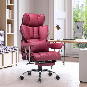 Офисный стул Efomao,Большой стул с высокой спинкой,Офисное кресло из искусственной кожи, Компьютерное кресло,Кресло исполнительного офиса